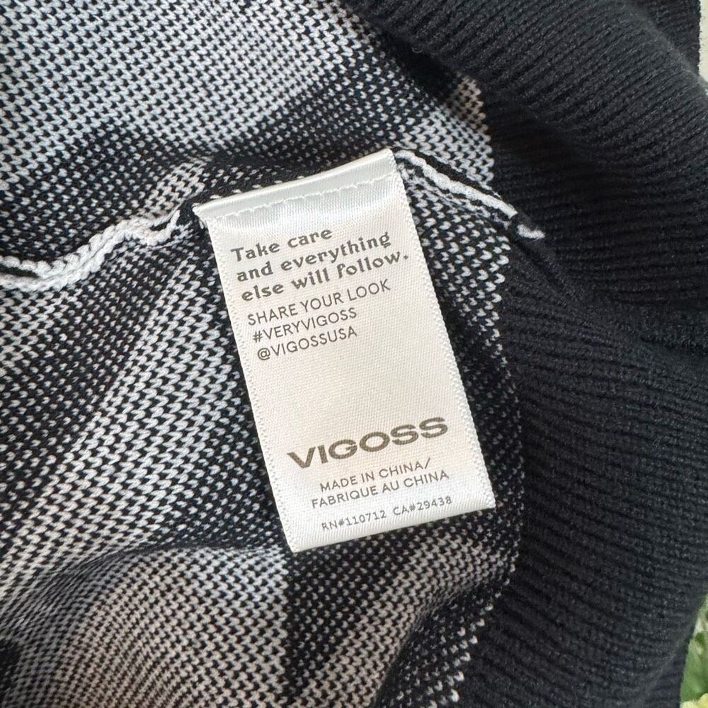 ANTHROPOLOGIE | houndstooth quarter zip sweat | Vigoss | new nwt | large - Picture 11 of 13
